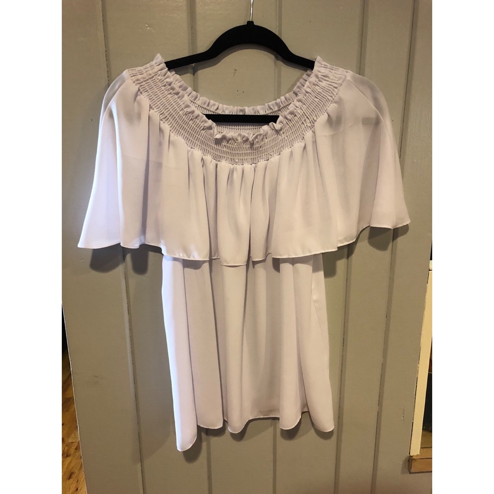 White off the shoulder top